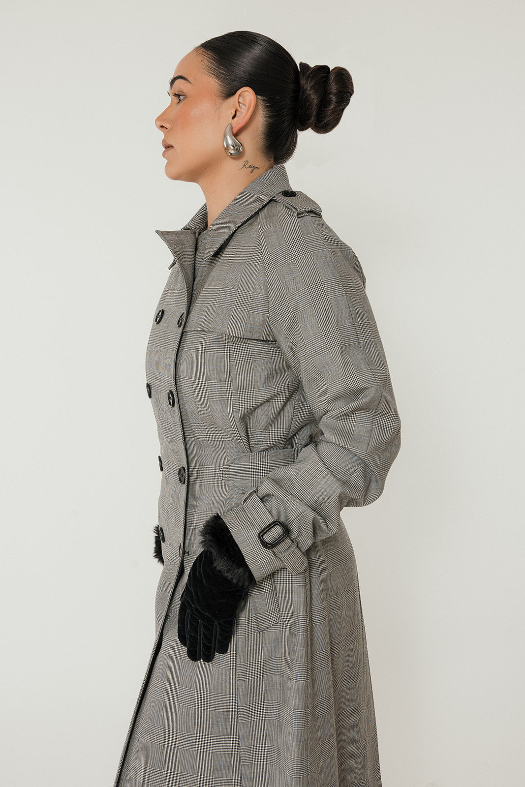The Maggie Glen Plaid Trench in English Wool