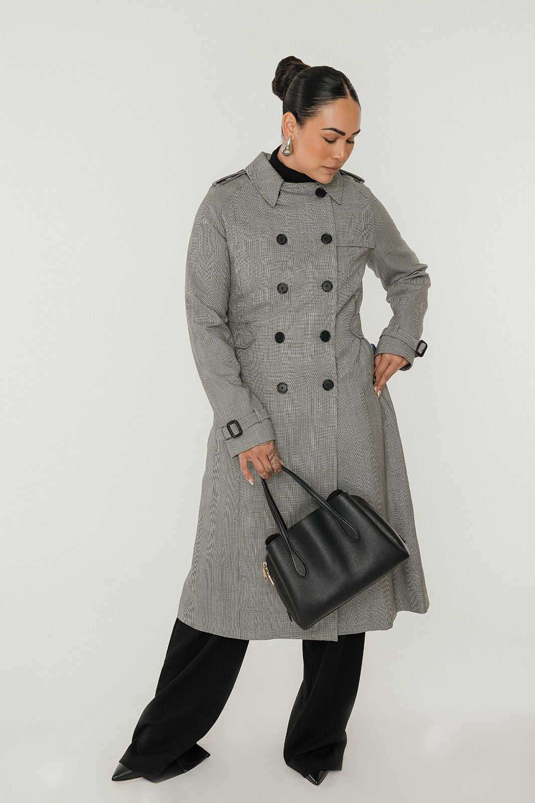 The Maggie Glen Plaid Trench in English Wool